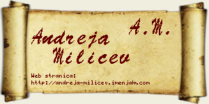Andreja Milićev vizit kartica